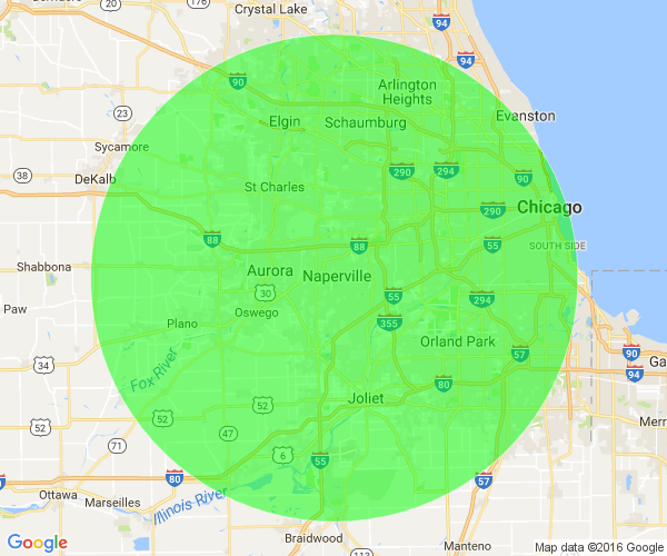 Jonny's Towing service area map