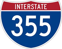 Illustration of Interstate I-355 Sign