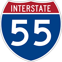 Illustration of Interstate I-55 Sign