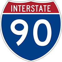 Illustration of Interstate I-90 Sign