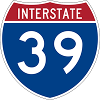 Interstate I-39 sign