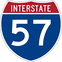 Interstate 57 sign